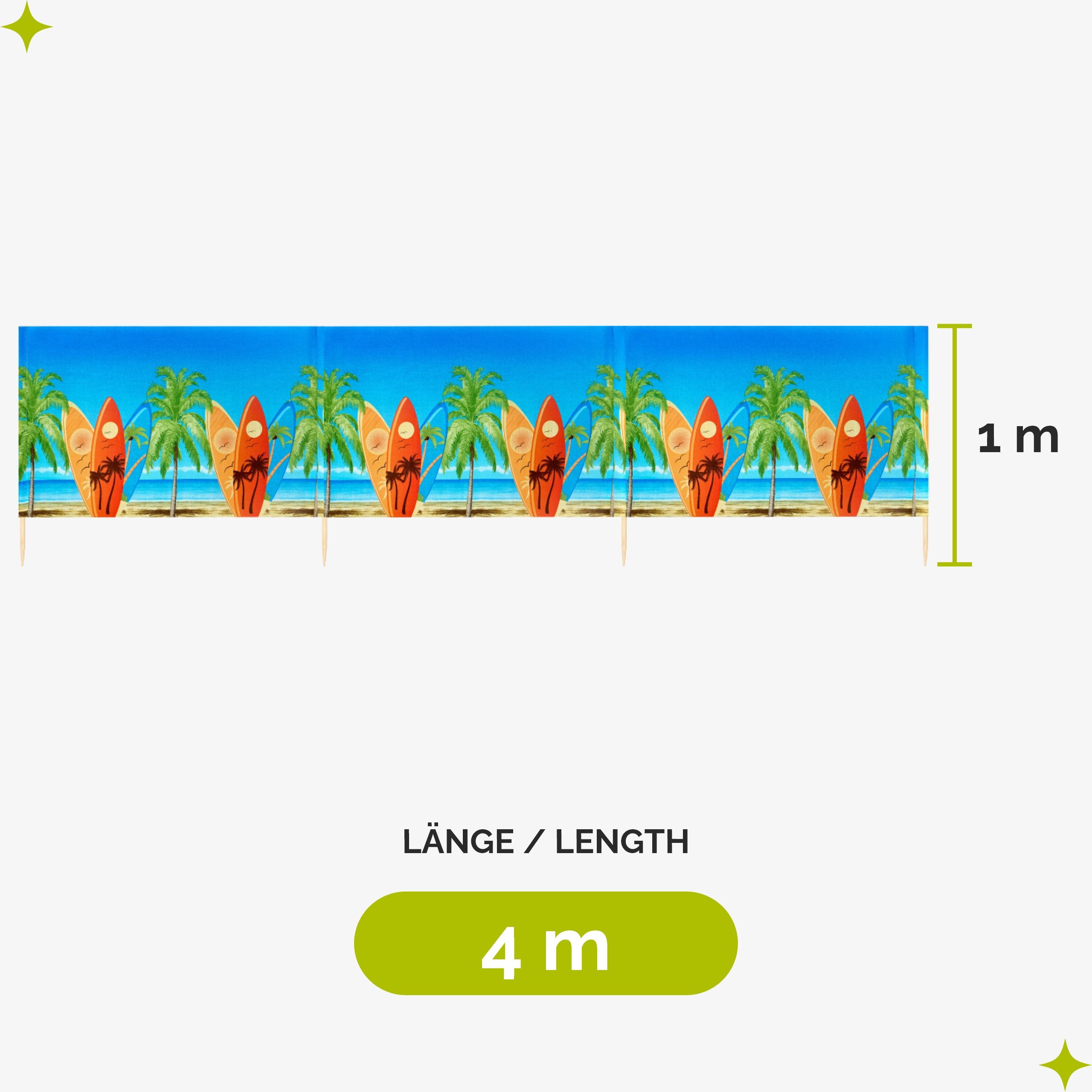Garronda Windschutz Strand Sichtschutz 4m lang günstig online kaufen