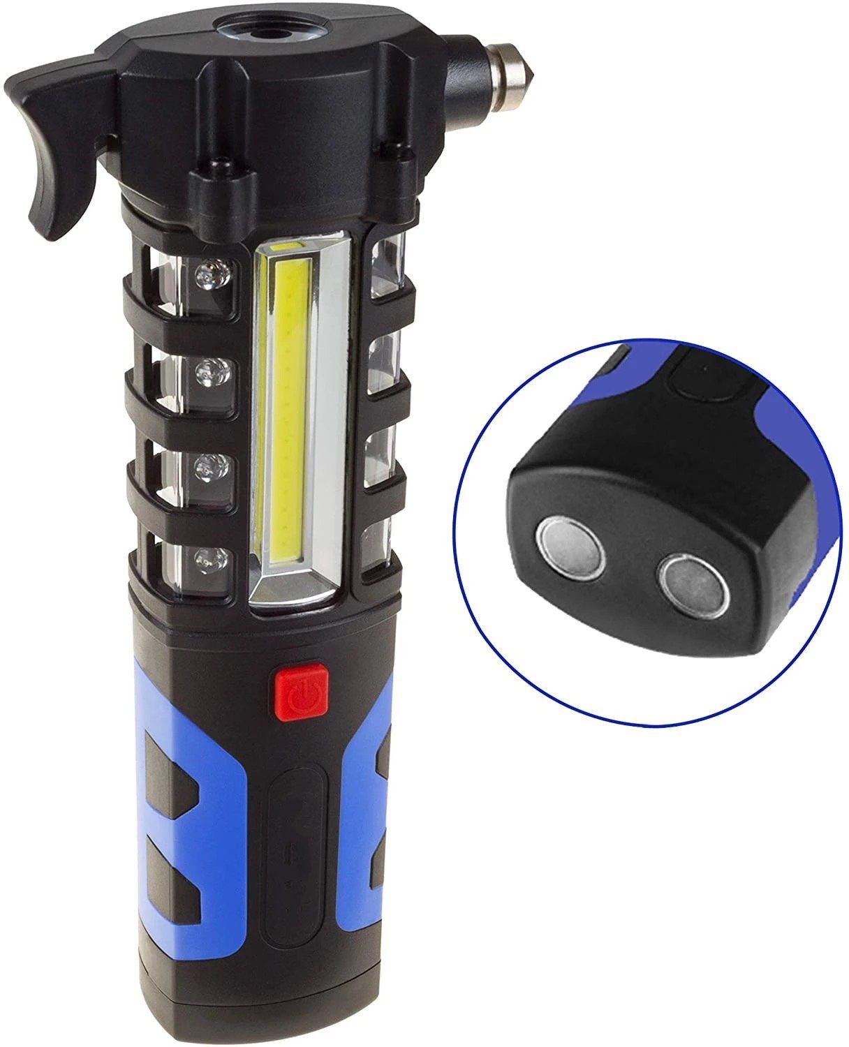 M2-Tec LED Notfall fest Arbeitsleuchte Hammer LED LED Notlicht KFZ Taschenlampe integriert, Handlampe SOS, Kaltweiß,