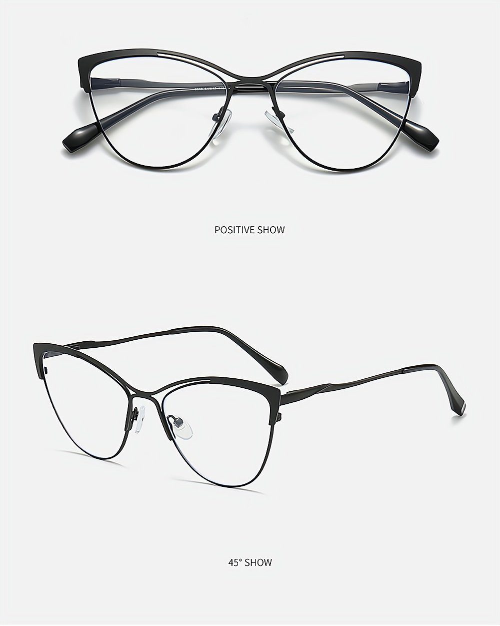 PACIEA Brille Blaue lichtbeständige Computerbrille Arbeitsbrille, schwarz