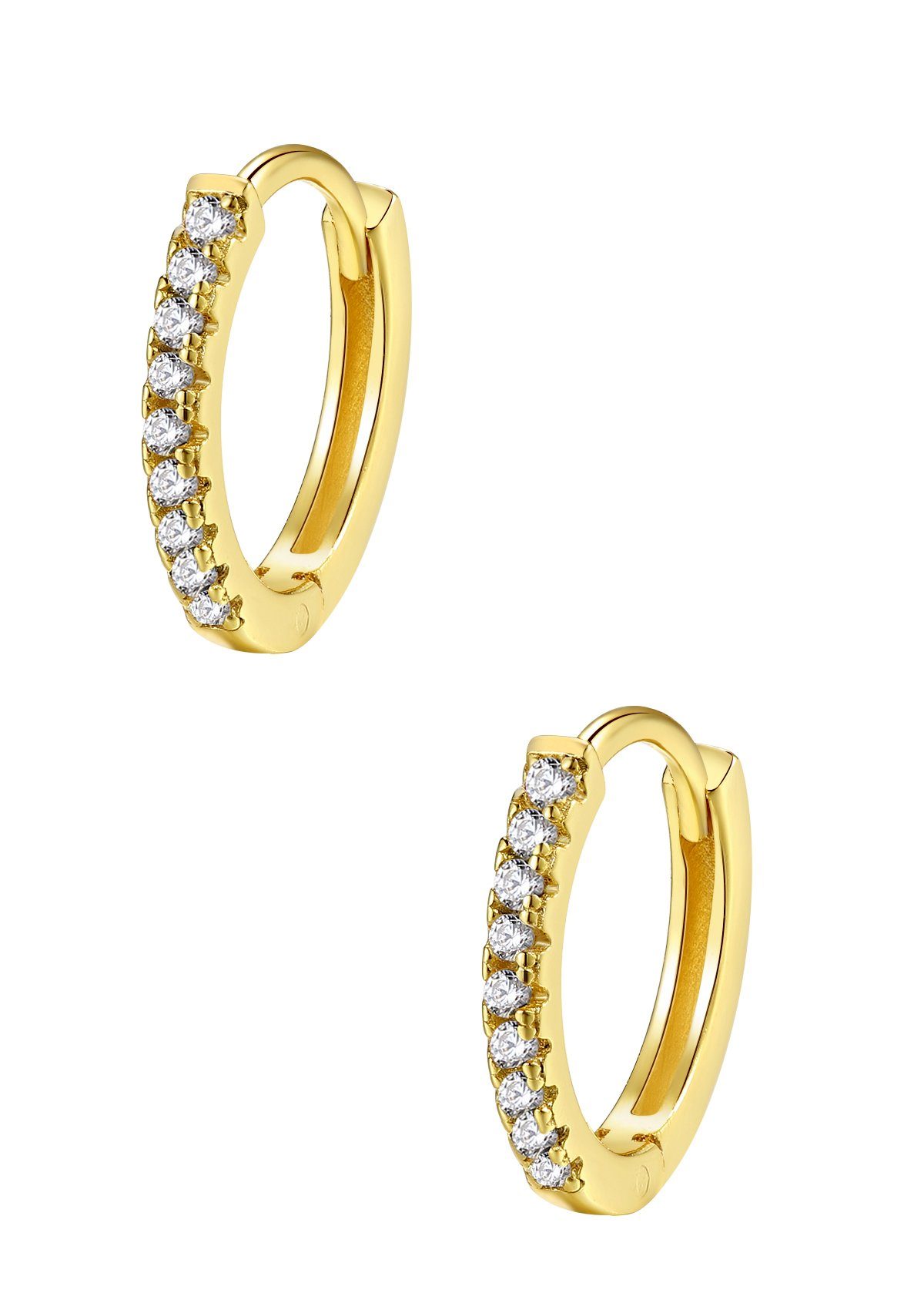 Hey Happiness Paar Creolen 925 Silber Kristalle Klein Mittel Groß, 18K Rosé günstig online kaufen