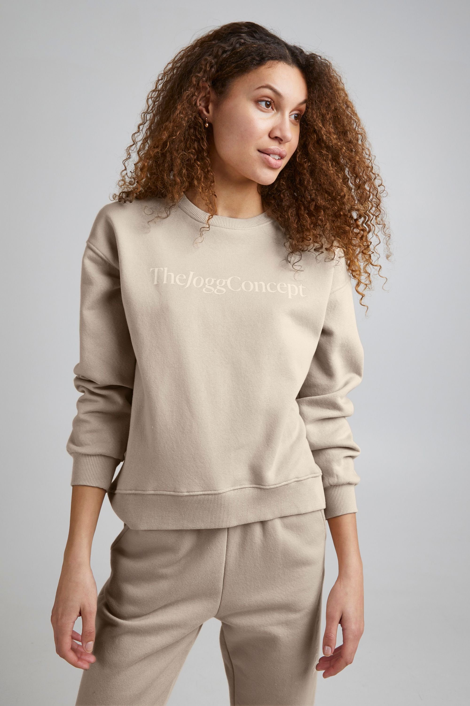 Sweatshirt Sportlicher - TheJoggConcept. SWEATSHIRT mit Logo-Print (151308) Sweater Doeskin JCSAFINE 22800015