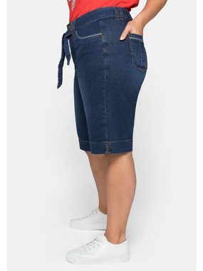 Sheego Jeansbermudas Große Größen (Set) mit breitem Bund