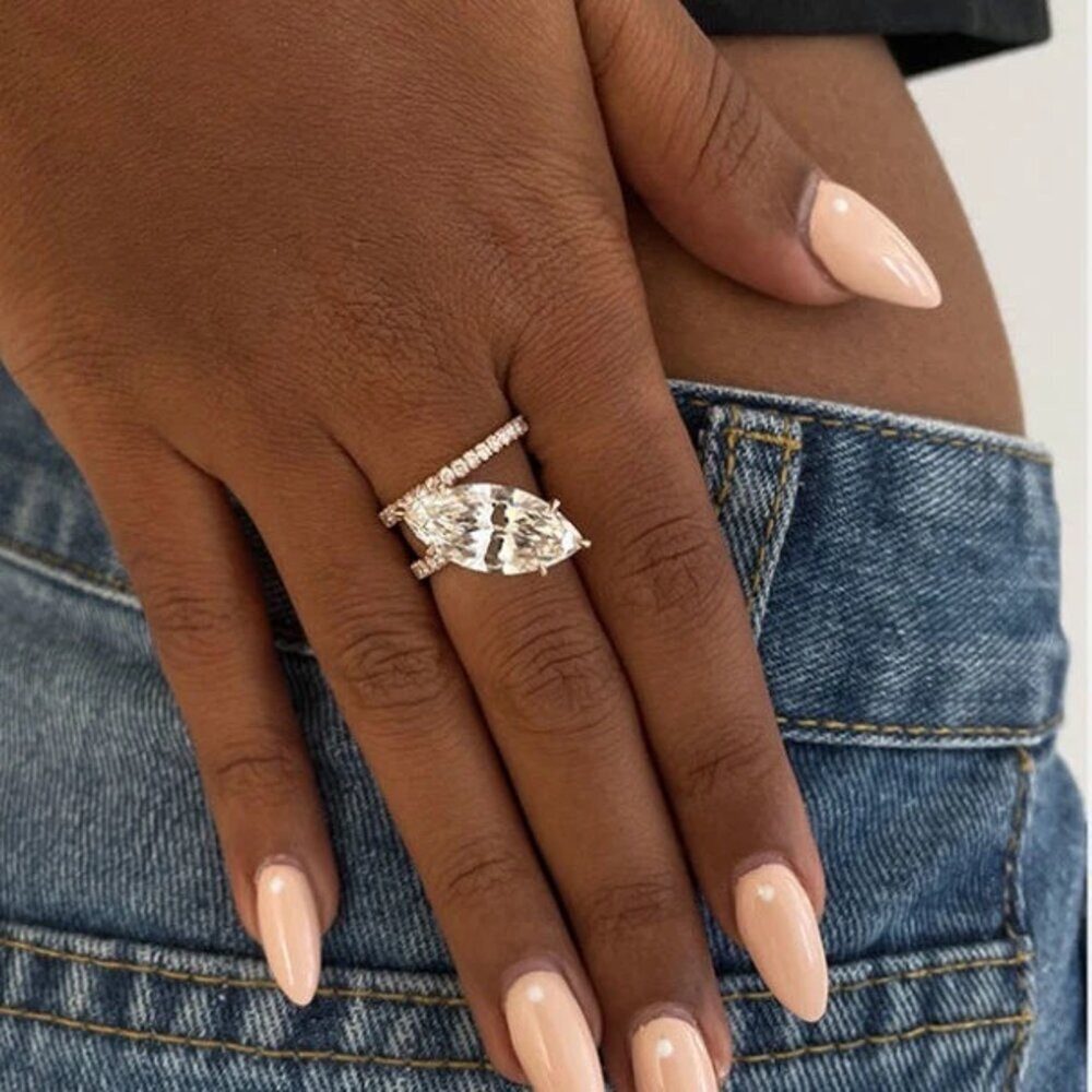 ROUGEMONT Silberring Funkelnde Eleganz Verlobungsring Eternity Ring 925 Sil günstig online kaufen