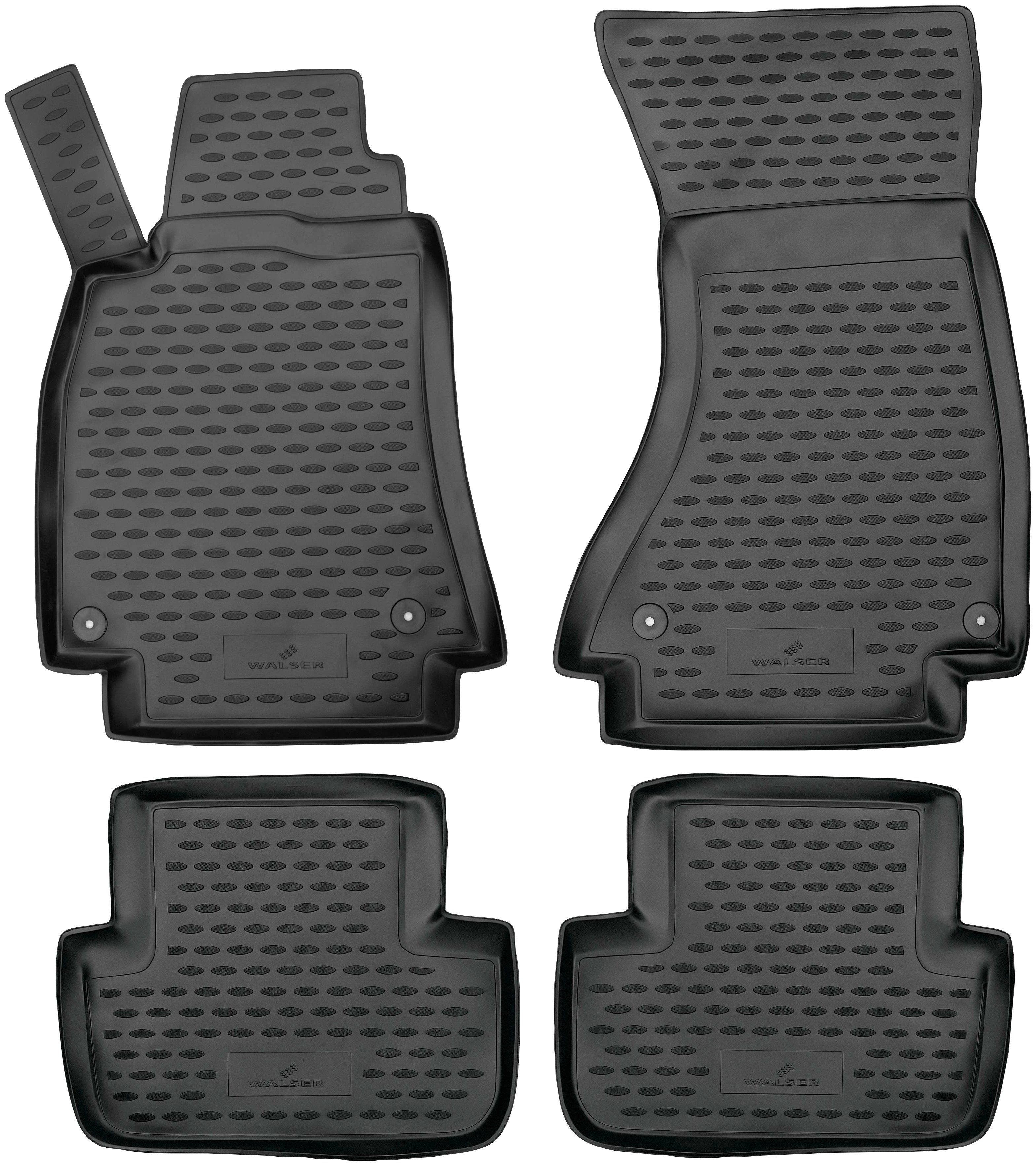 WALSER Passform-Fußmatten XTR (4 St), für Audi A4 Kombi, Stufenheck, z.B. für mit Audi A4, A4 Avant, A4 Allroad