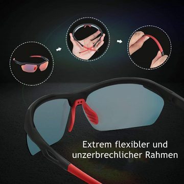 Elegear Fahrradbrille Fahrerbrille, (1), 100% Schutz vor UVA, UVB, UVC-Strahlen