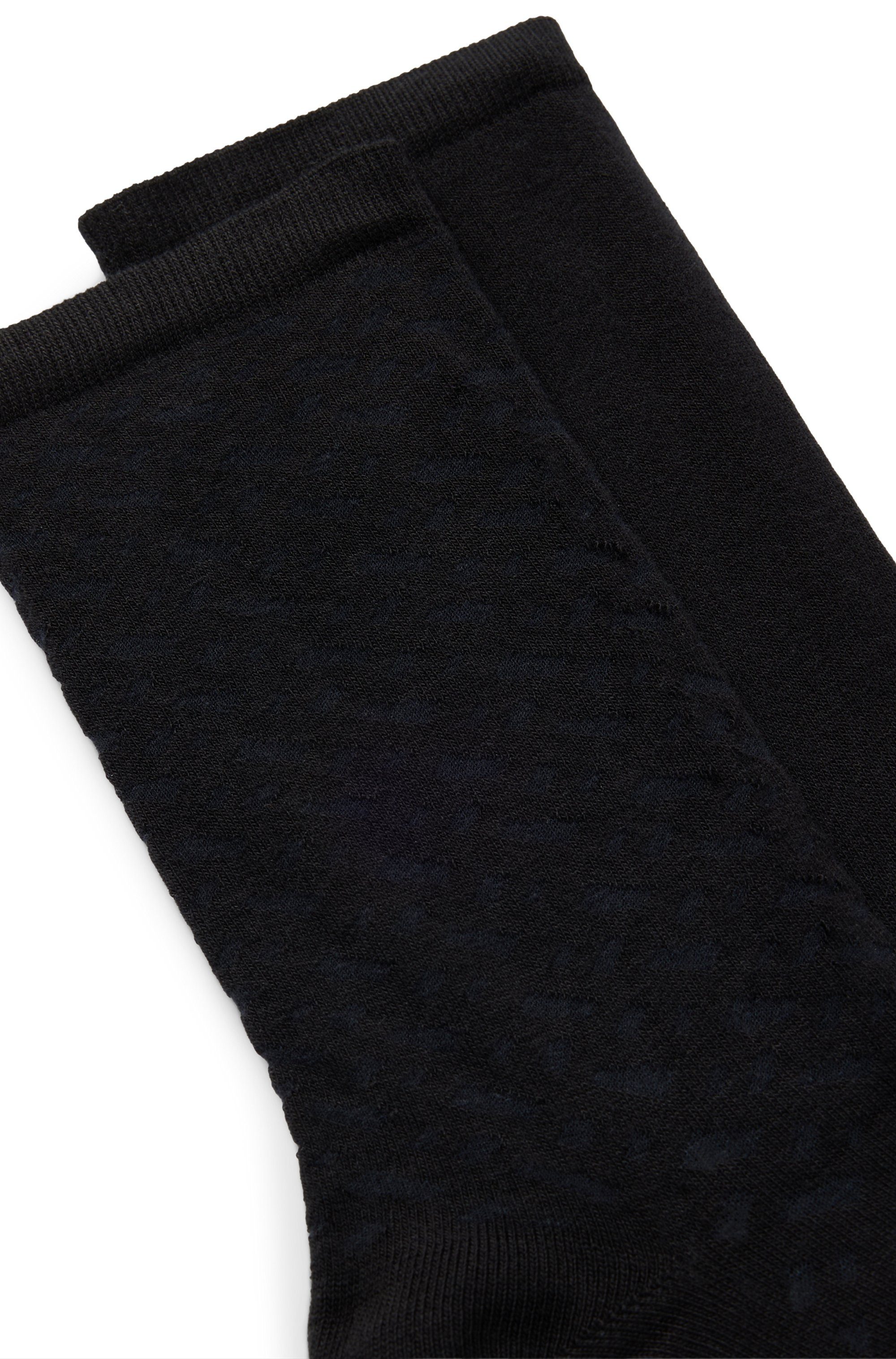 BOSS Freizeitsocken 2P RS Monogram CC (Packung, 2-Paar, 2er-Pack) aus weicher Baumwollmischung
