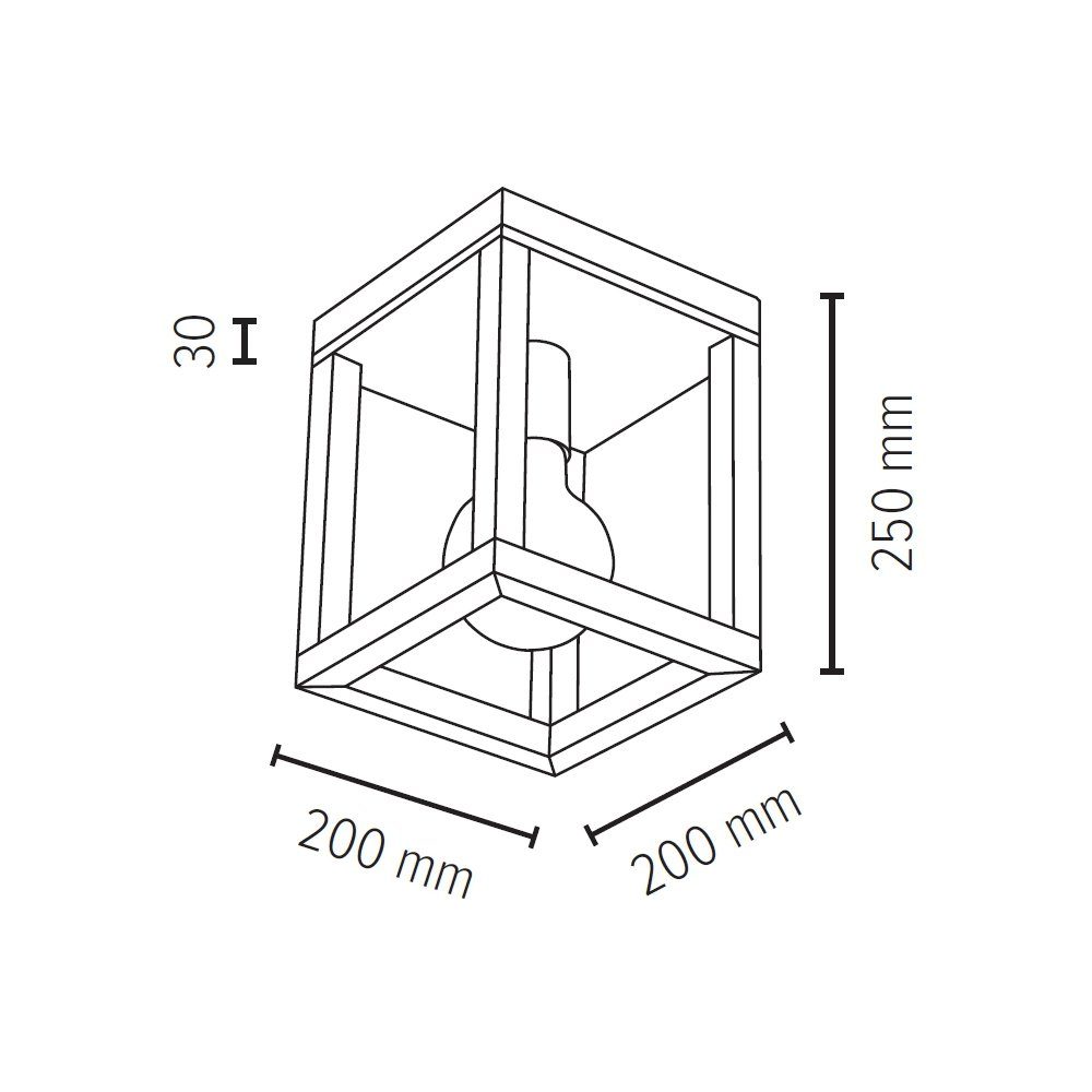 SPOT aus Naturprodukt Eichenholz, Leuchtmittel, Nachhaltig Deckenleuchte Light KAGO, ohne mit FSC®-Zertifikat