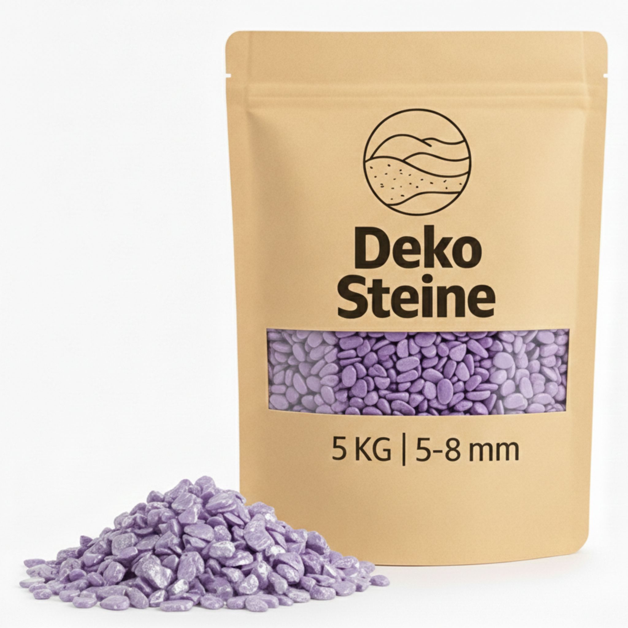 matches21 HOME & HOBBY Deko-Granulate Deko-Steine 5 KG flieder Ø 5-8 mm Vasen Glas-Füllung Streudeko, (1 St), Farbiges Deko-Granulat als bunte Tischdeko Hochzeitsdeko
