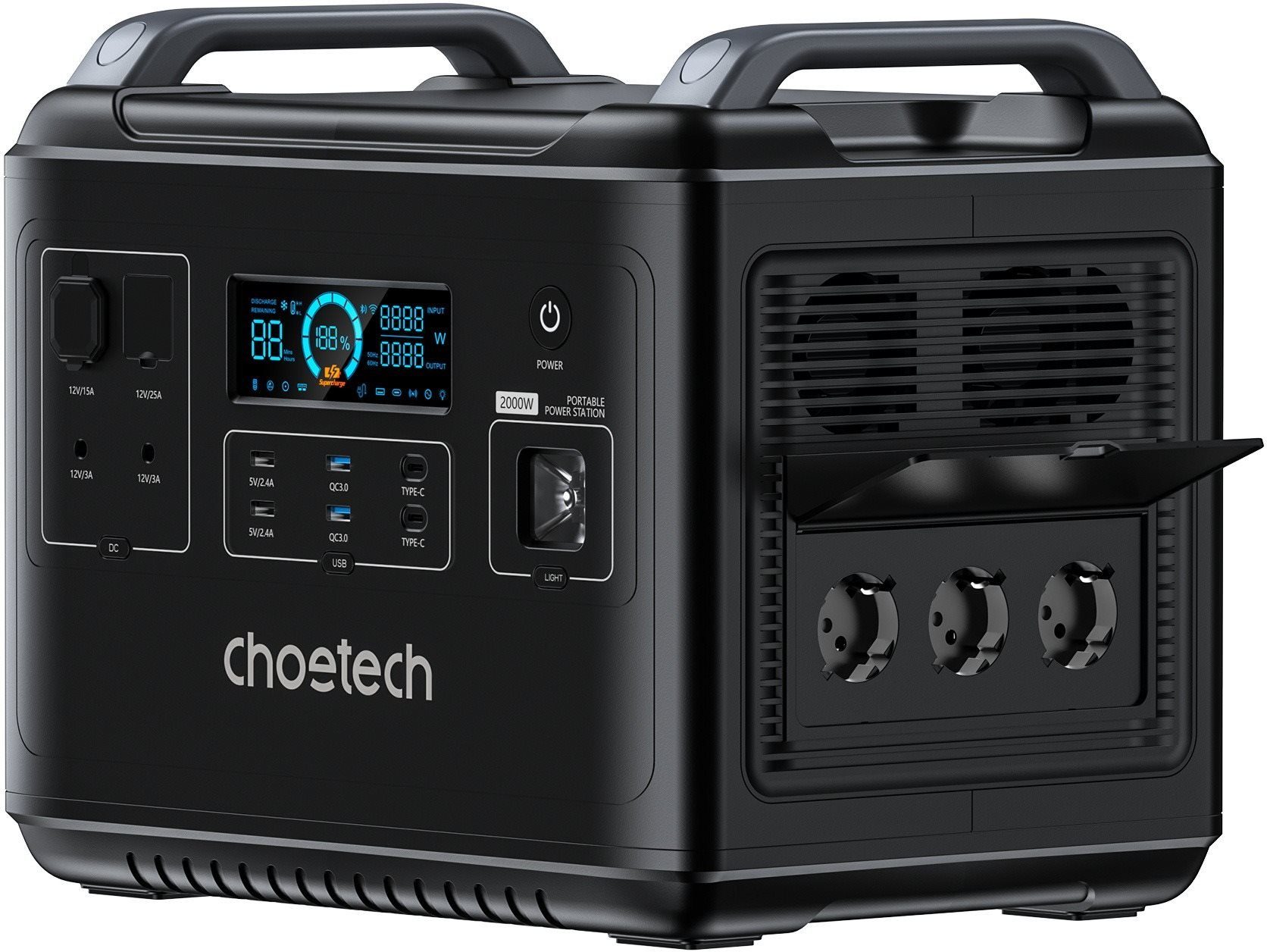 Choetech 2000W / 624.000mAh Portable Power Station Akku-Ladestation