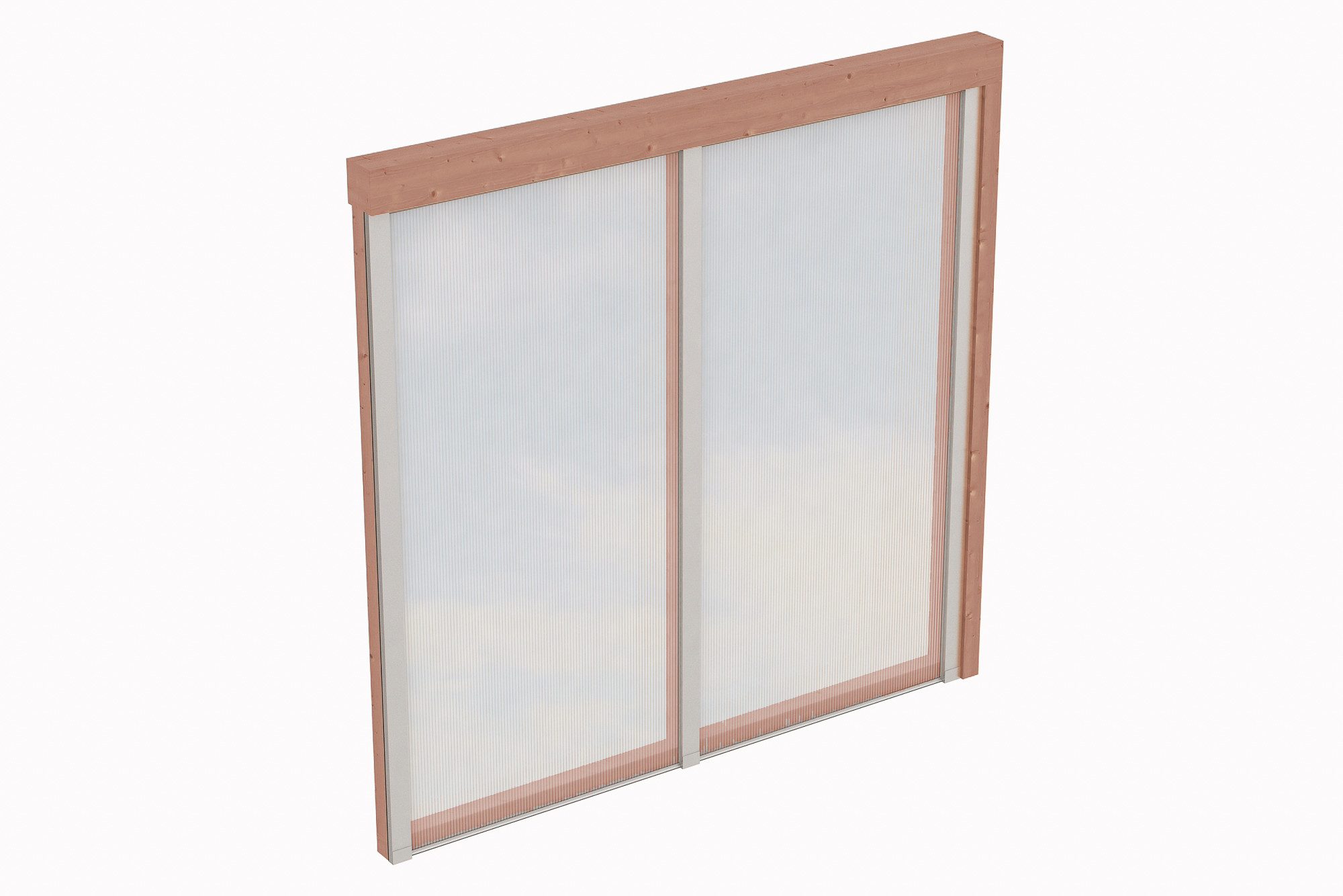 Skanholz Carport-Seitenwand, BxH:205x200 cm, m. Polycarbonatplatten