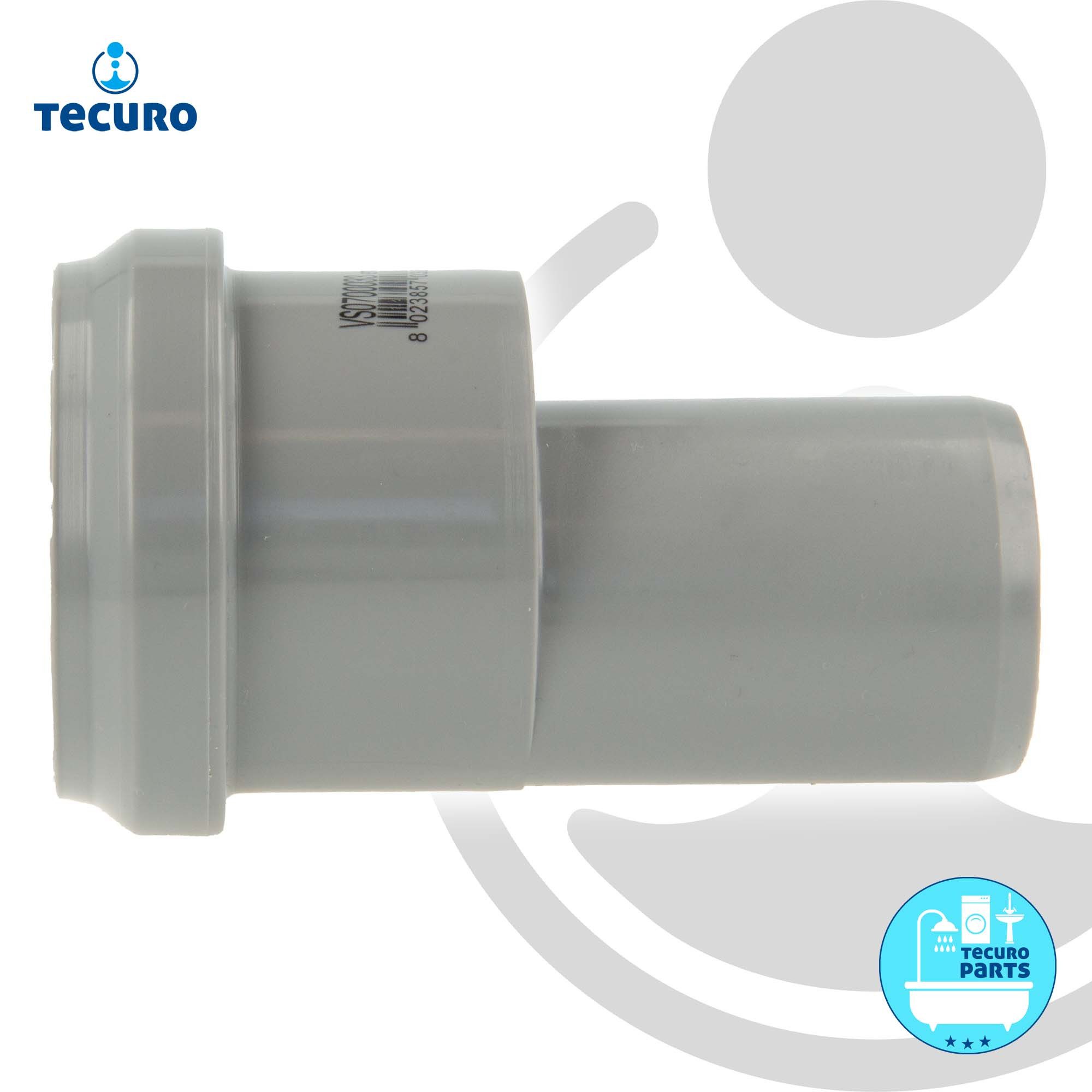 tecuro Ablaufrohr HT-Reduzierstück - Übergangsrohr A/I DN 40/50 - exzentrisch