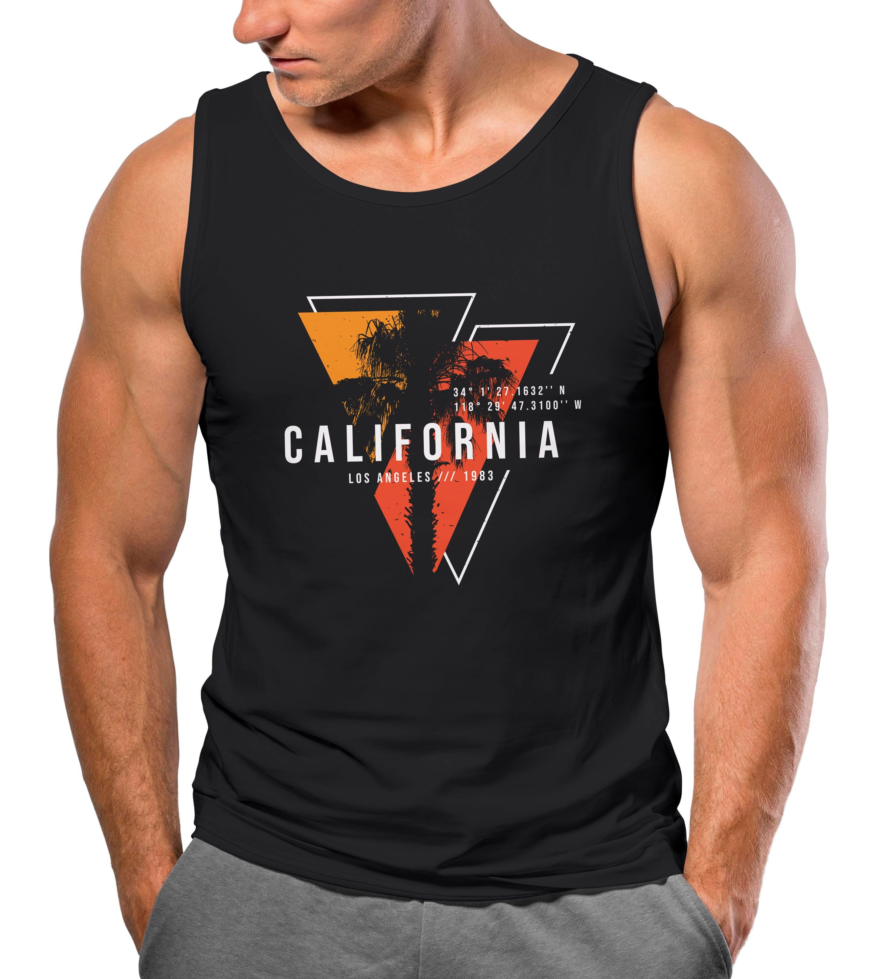 Neverless Tanktop Herren Tank-Top California Los günstig online kaufen