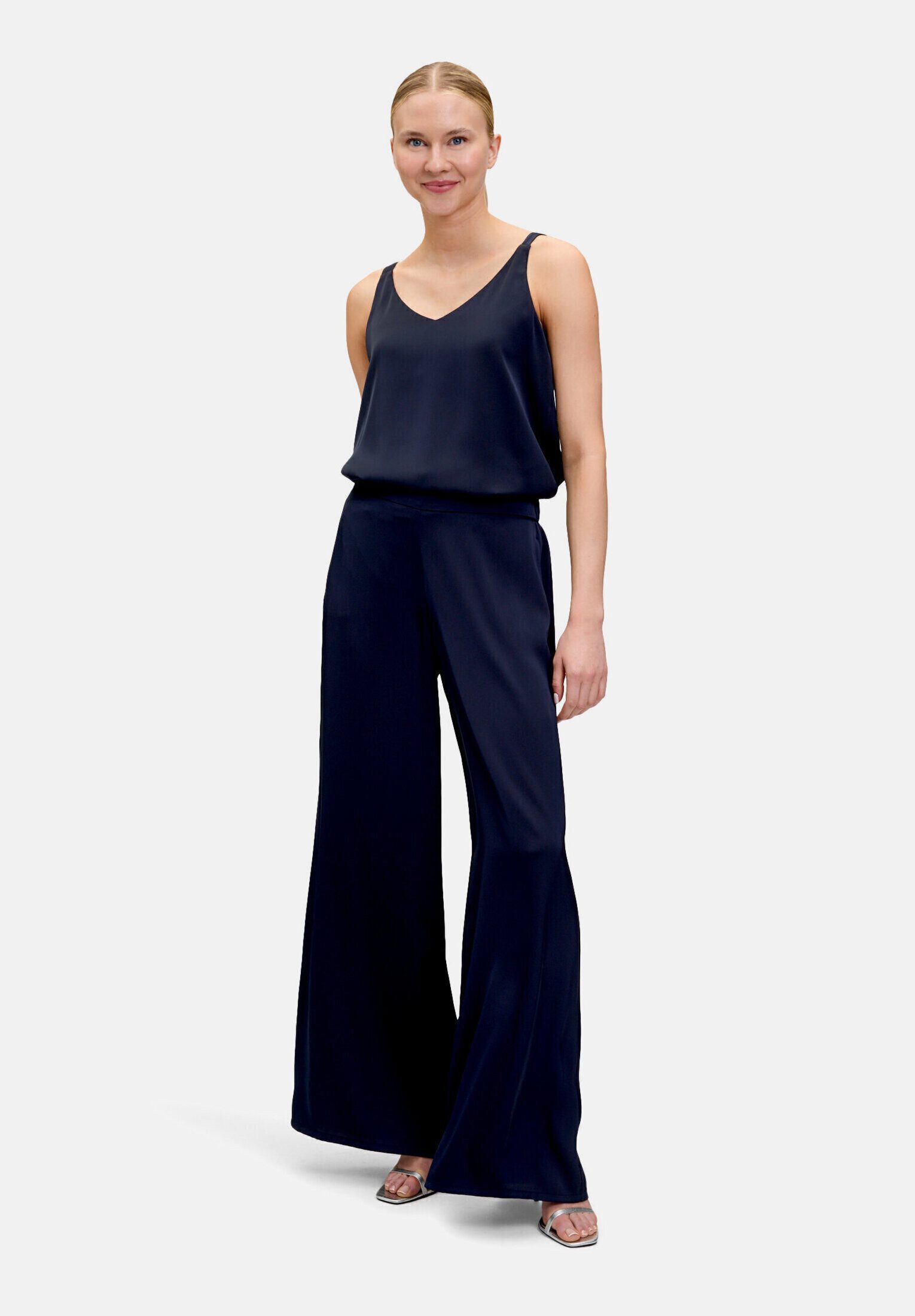 Vera Mont Satinbluse Damen mit V-Ausschnitt