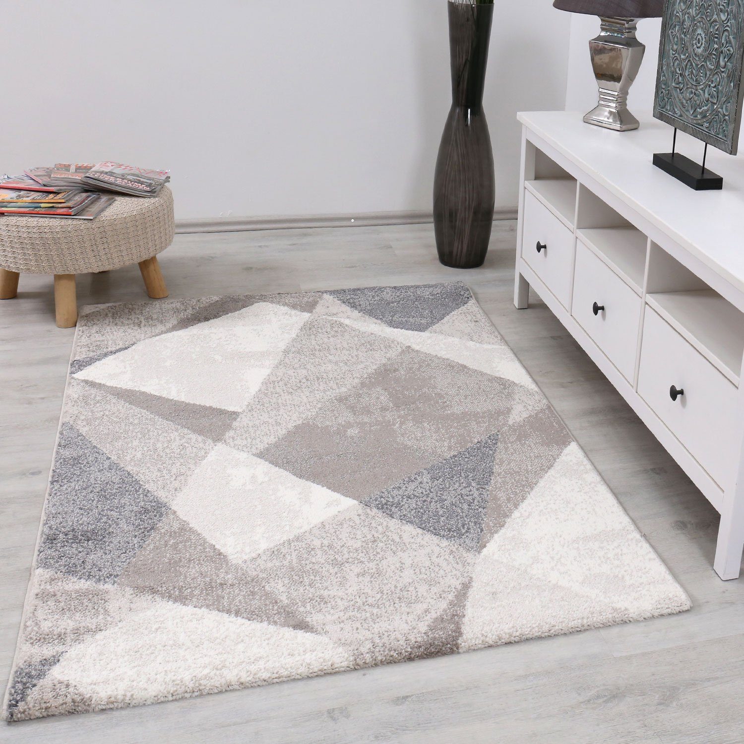 Vimoda Designteppich Marmor Optik, Teppich Wohnzimmer günstig online kaufen