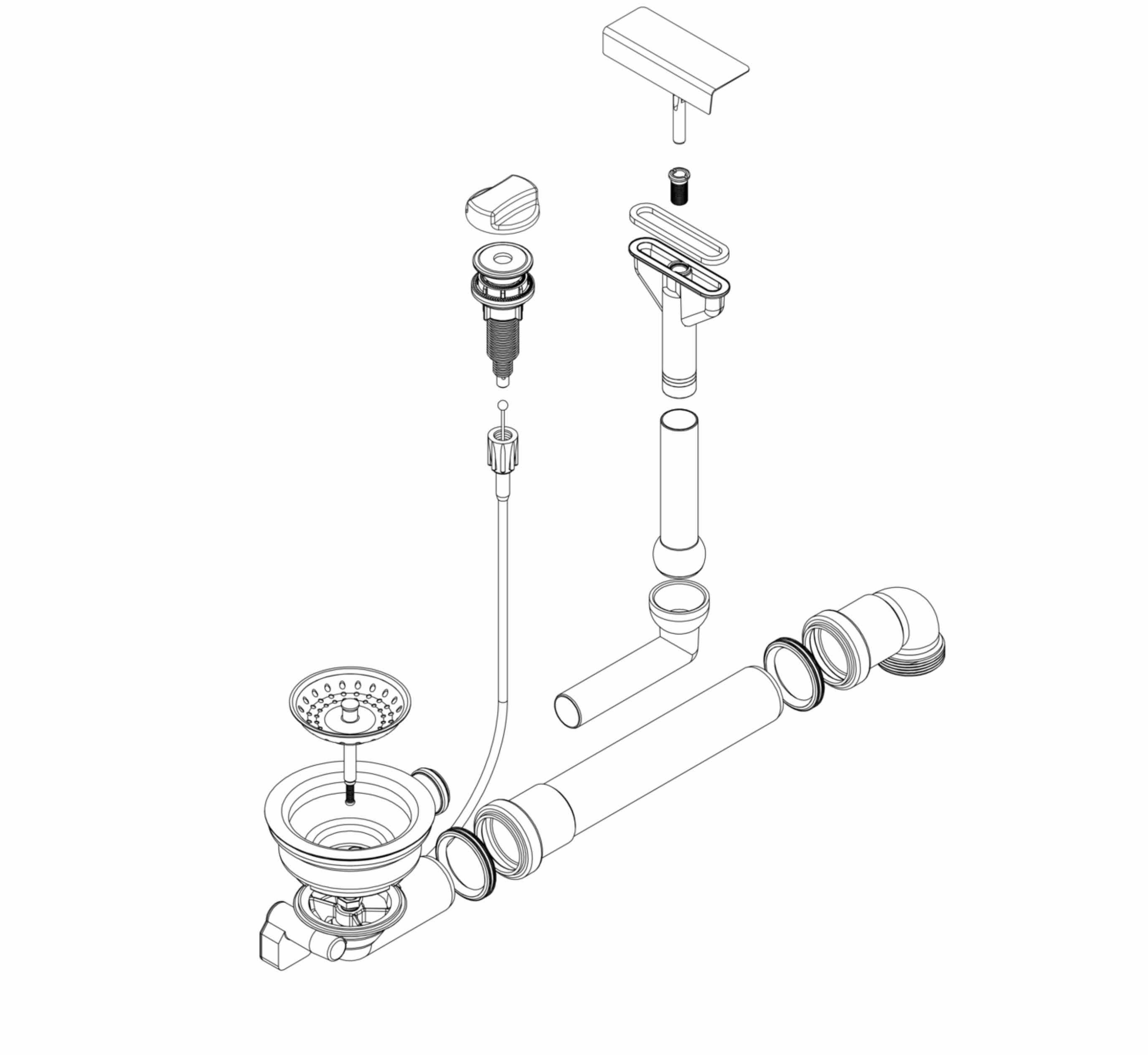 Schock Einbauspüle Schock Ablaufgarnitur für Drehexcenter chrom 410073CHR