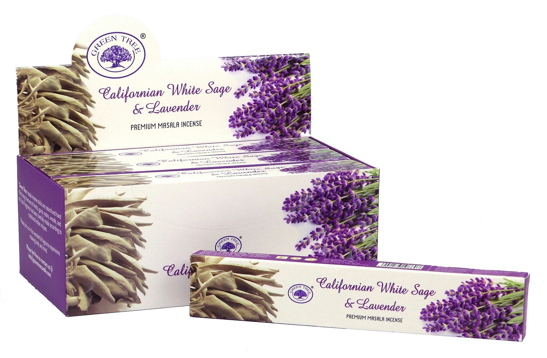 Green Tree Räucherstäbchen Green Tree Incense "Californian White Sage & Lavender" 15gr.