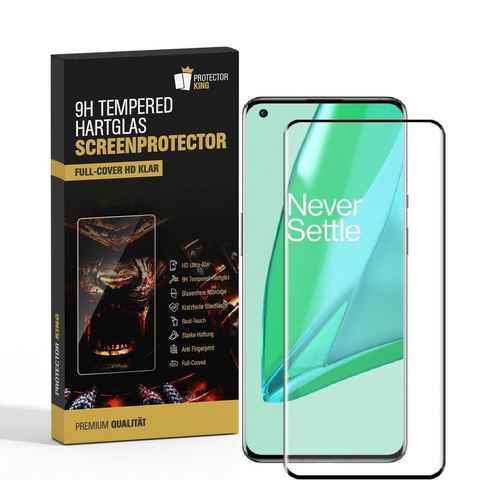 Protectorking Schutzfolie 4x 9H Hartglas für OnePlus 9 Pro FULL CURVED Panzerfolie Displayschutz, (4-Stück), Displayschutzglas, Schutzglas Echtglas Tempered 9H Härte HD-KLAR