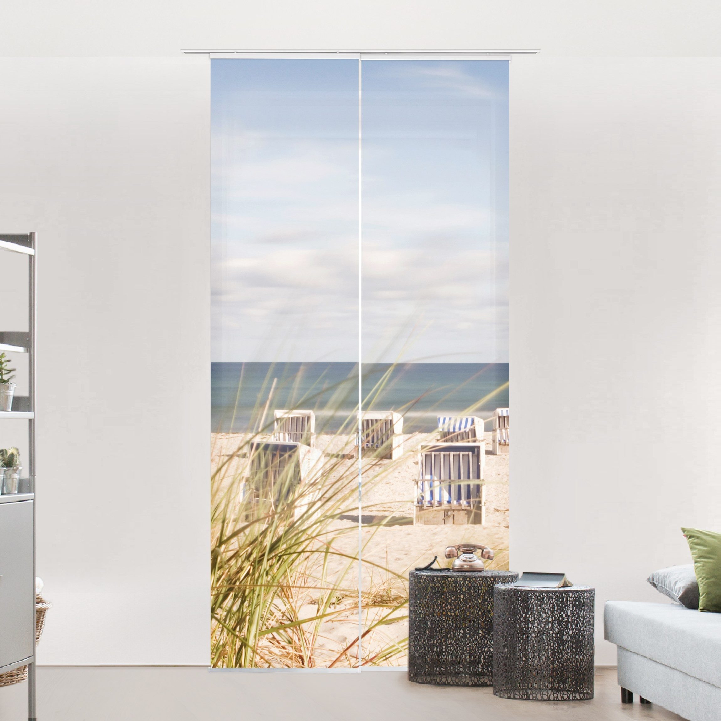 Bilderdepot24 Schiebegardine modern Flächenvorhang blickdicht Ostsee günstig online kaufen