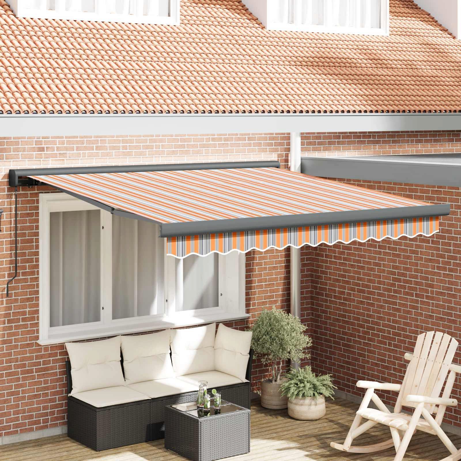 vidaXL Markise Ausziehbare Markise Mehrfarbig 300 x 250 cm (1-St)