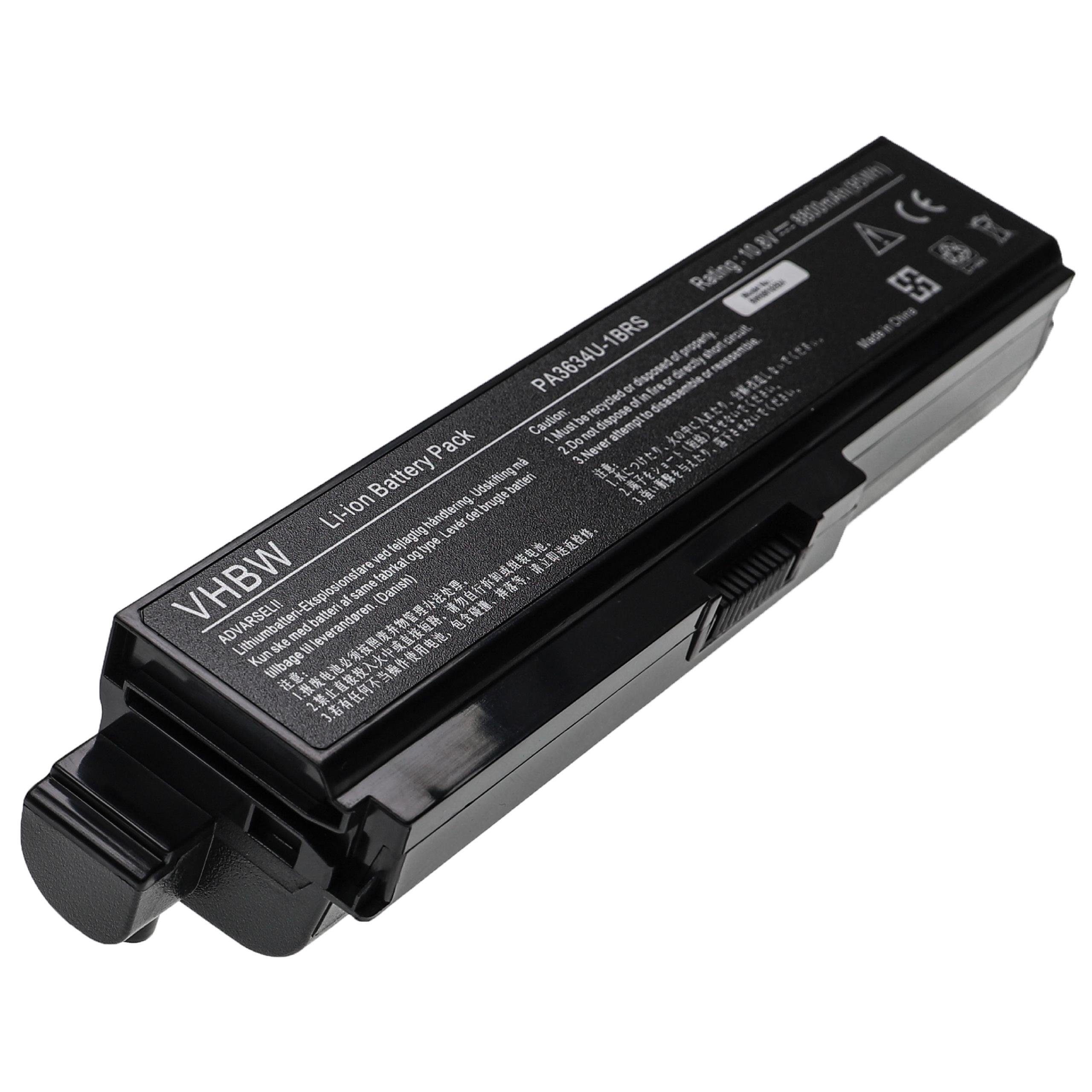 PA3728U-1BRS, Toshiba PA3816U-1BAS, PA3780U-1BRS, vhbw Laptop-Akku 8800 mAh Ersatz für