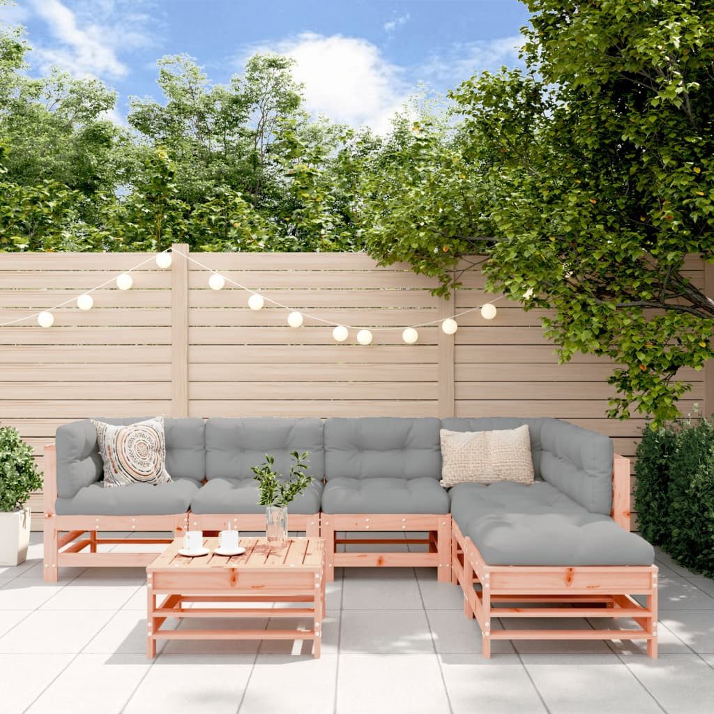 Nettlife Gartenlounge-Set 7-tlg. Massivholz Kiefer Garten-Lounge-Set günstig online kaufen