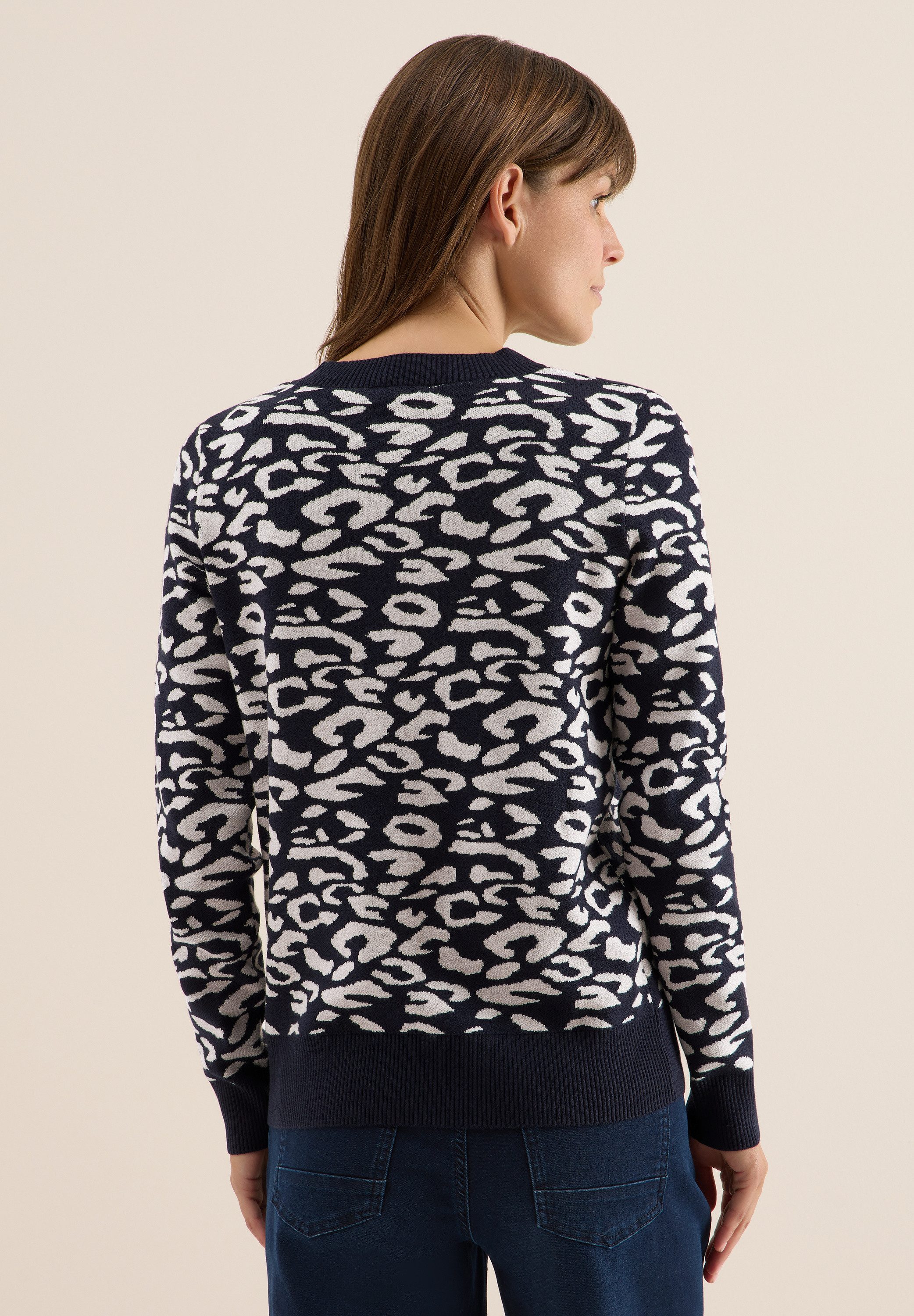 CECIL Strickpullover mit Leomuster günstig online kaufen