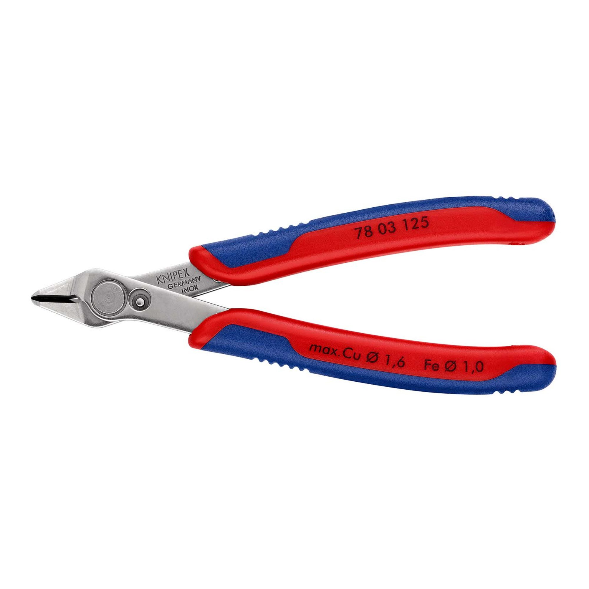 Knipex Seitenschneider KNIPEX 78 03 125 Electronic Super Knips® mit Mehrkomponenten-Hüllen 12