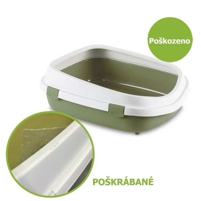 Stefanplast Katzentoilette „Toilette Queen, grün – zerkratzt – SAVE 15%“