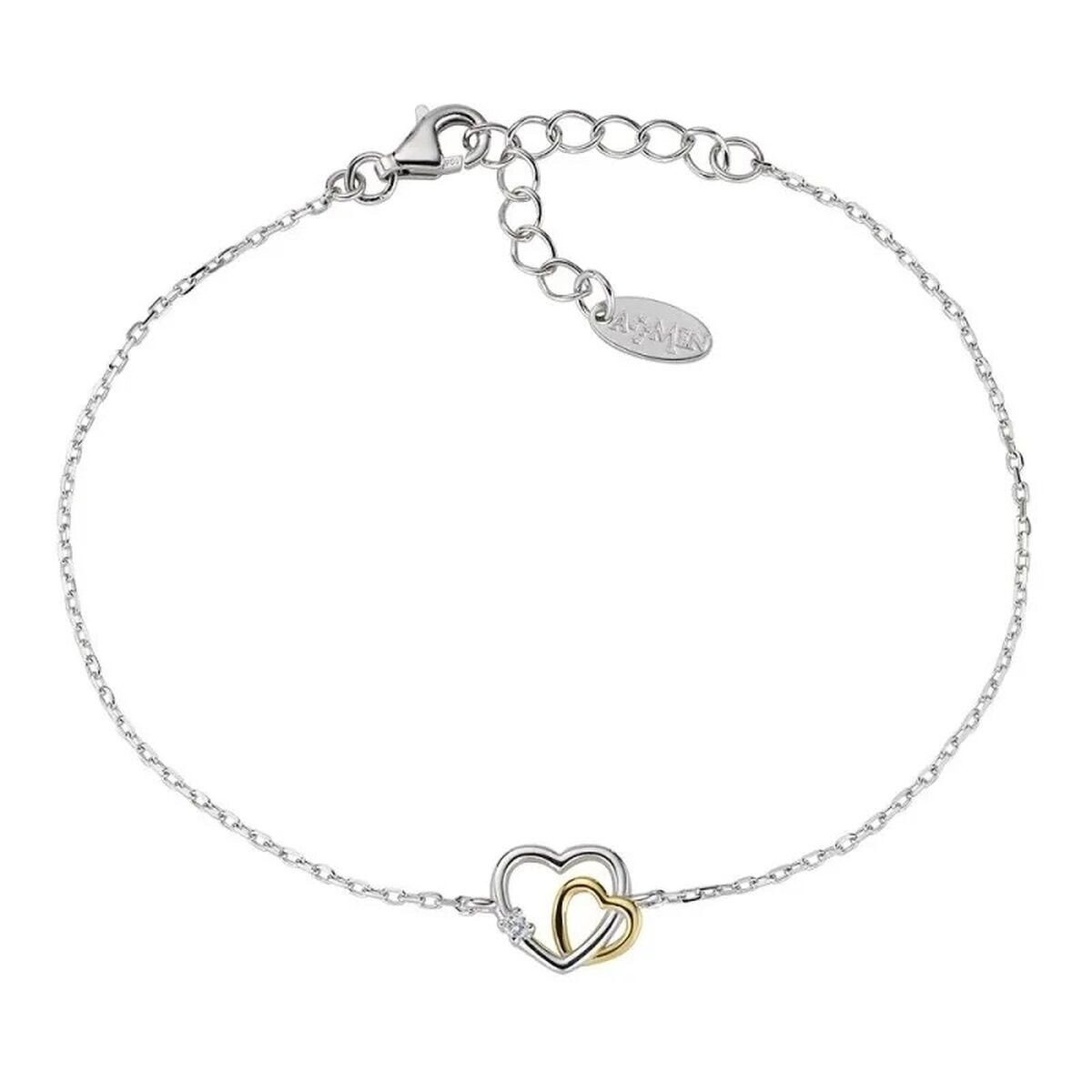 Amen Herzkette Zweifarbige Halskette Heart of Love CLHBHGBZ