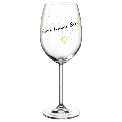 LEONARDO Rotweinglas »Weinglas 460 ml 'Gute Laune Glas' 1 Stück PRESENTE«, Glas