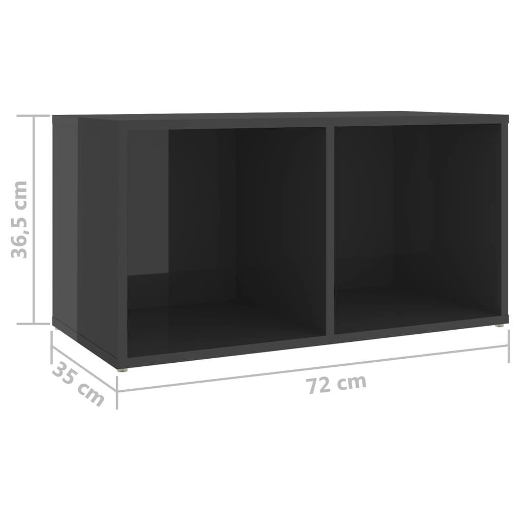 Hochglanz-Grau Holzwerkstoff 6-tlg. (1-St) TV-Schrank-Set vidaXL TV-Schrank