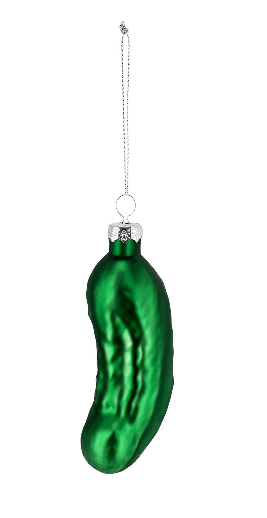 Spetebo Weihnachtsbaumkugel Christbaumschmuck Weihnachts Gurke 10 cm (1 St), Weihnachtsbaum Figur Anhänger aus Glas