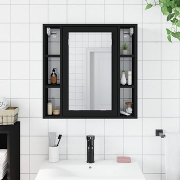 vidaXL Schminktisch Bad-Spiegelschrank Schwarz 60x16x60 cm Holzwerkstoff