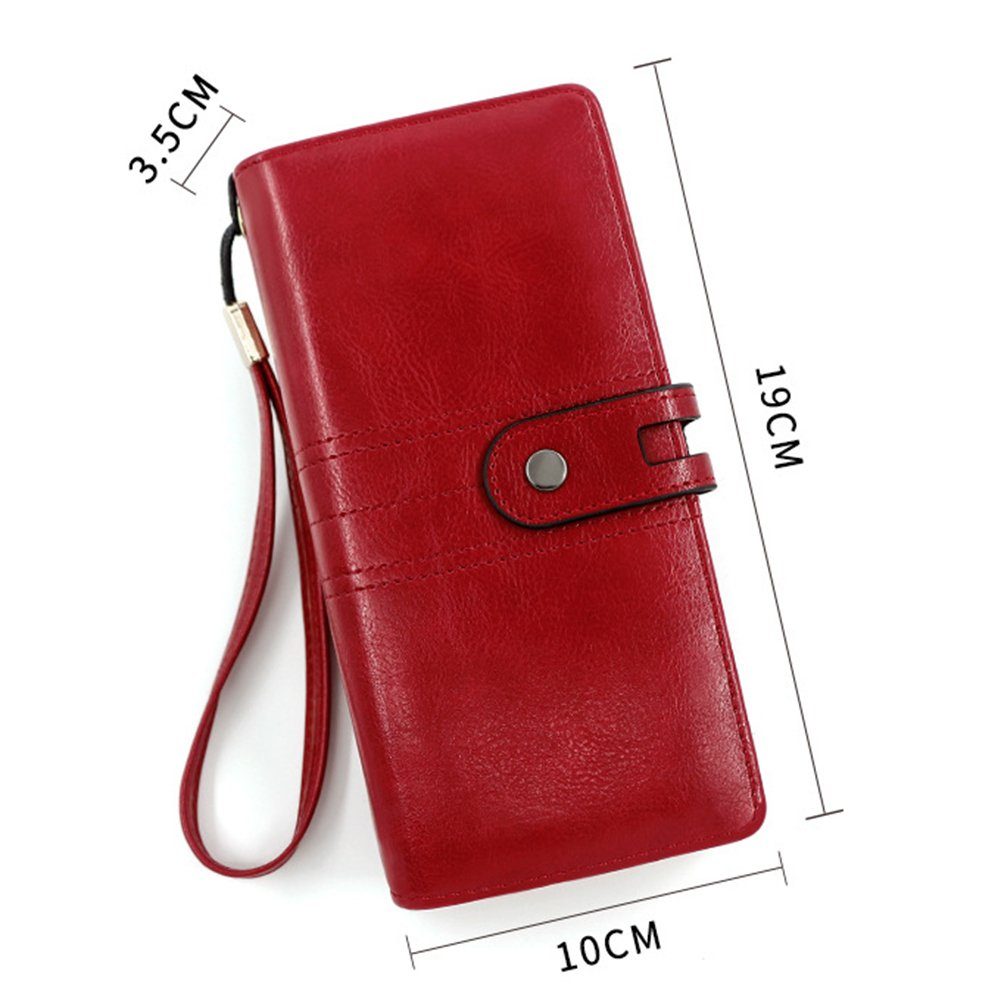 Handtasche, Personalisierte Blusmart Reißverschluss-Clutch Unterarmtasche Schnalle, red wine Geldbörse Geldbörse,