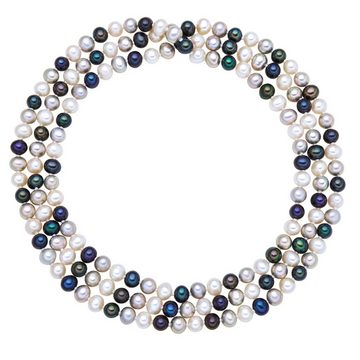 Lulu & Jane Perlenkette multicolor, Süßwasser-Zuchtperle