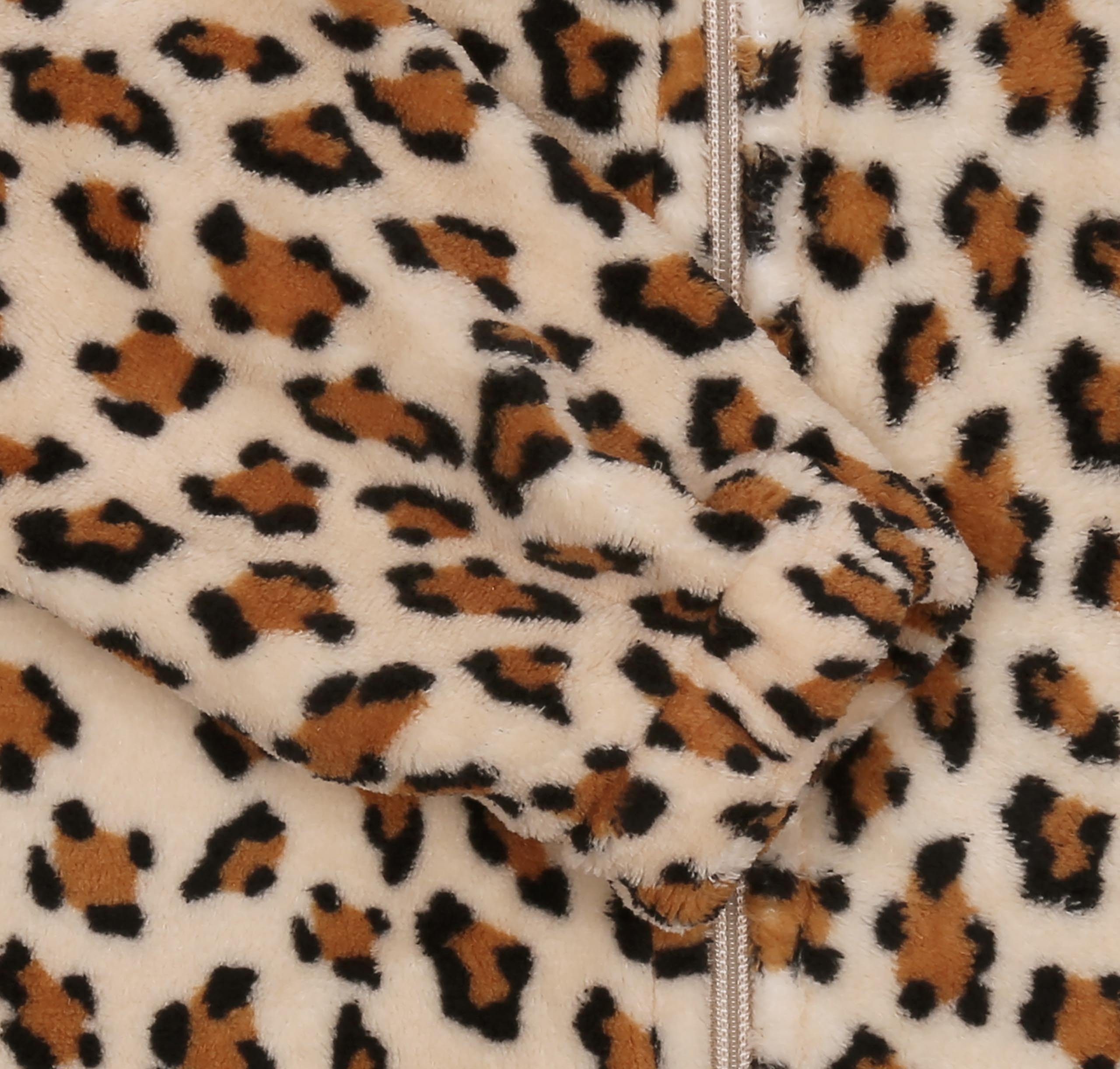 Einteiler Fleece-Schlafanzug, Schlafanzug mit Jahre Kapuze Sarcia.eu Panther 5-6