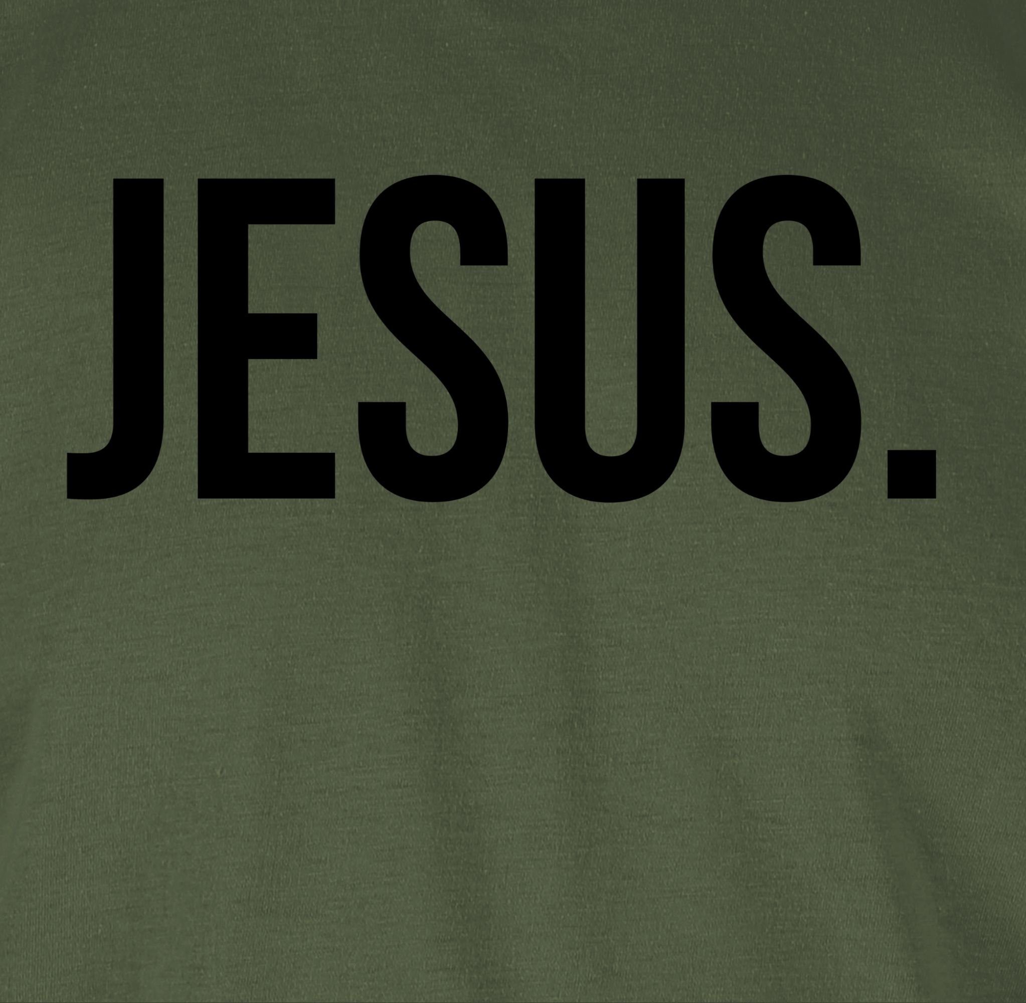 Christus Statement Army Religion Grün Jesus 2 Shirtracer Glaube T-Shirt