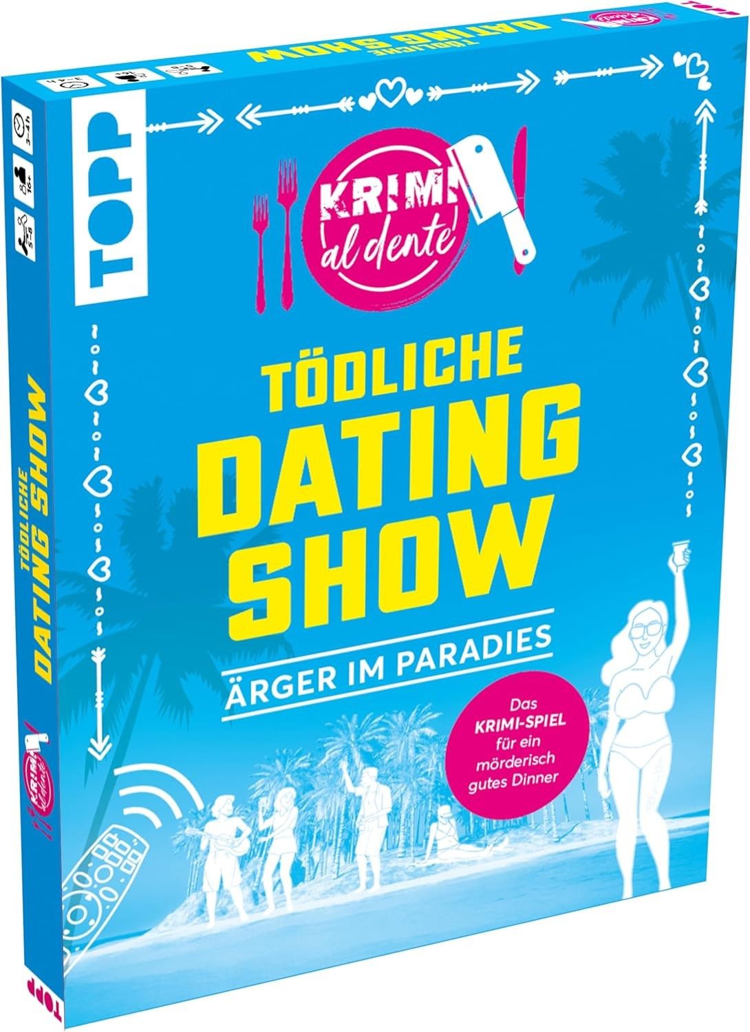 frechverlag Spiel Krimi al dente: Tödliche Datingshow - Ärger im Paradies
