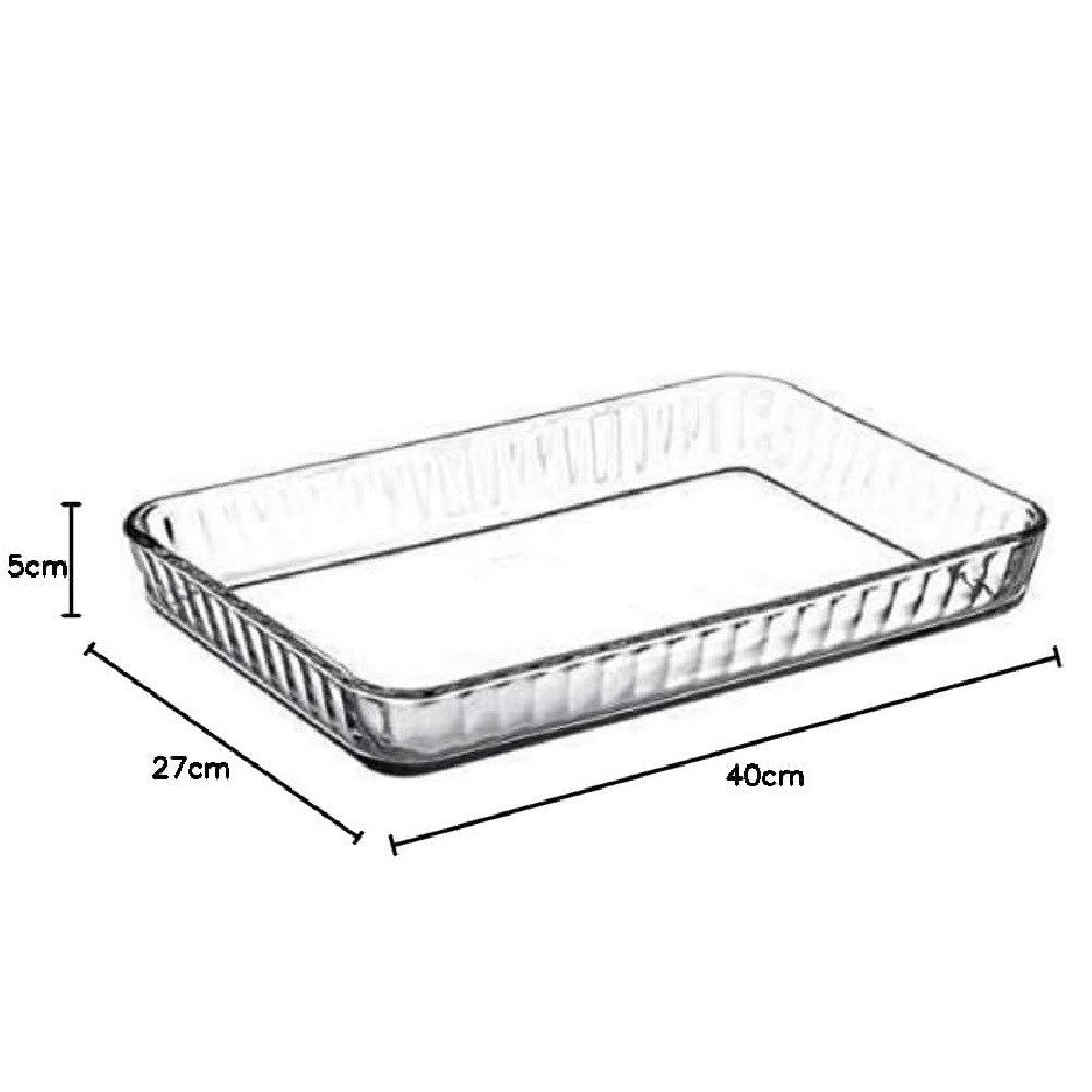 Pasabahce Auflaufform Pasabahce Borcam Ofenschale echteckig 40x27 cm, Borosilikatglas