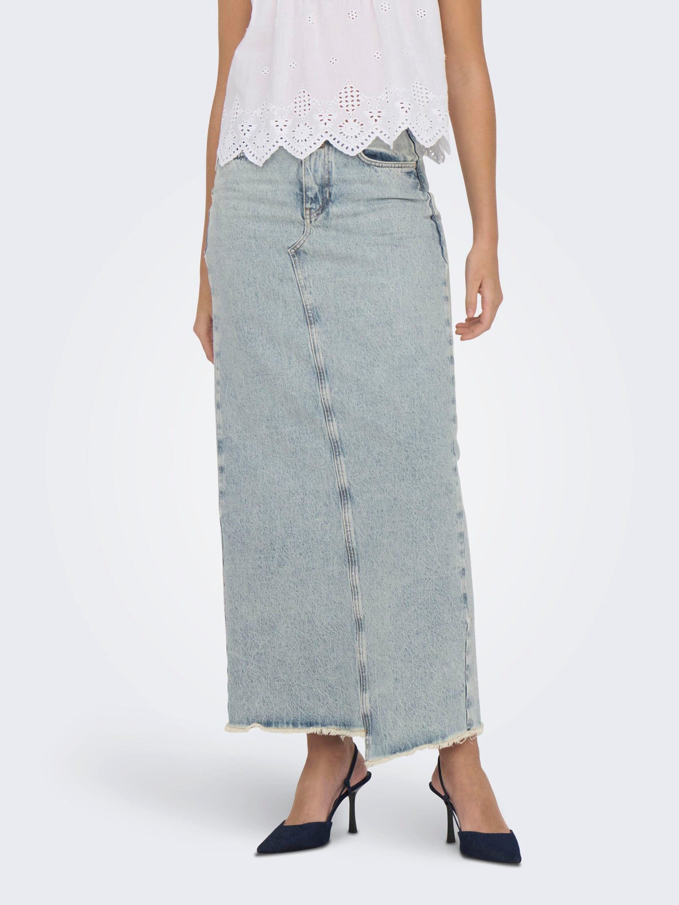 ONLY Jeansrock Khloe (1-tlg) Fransen günstig online kaufen