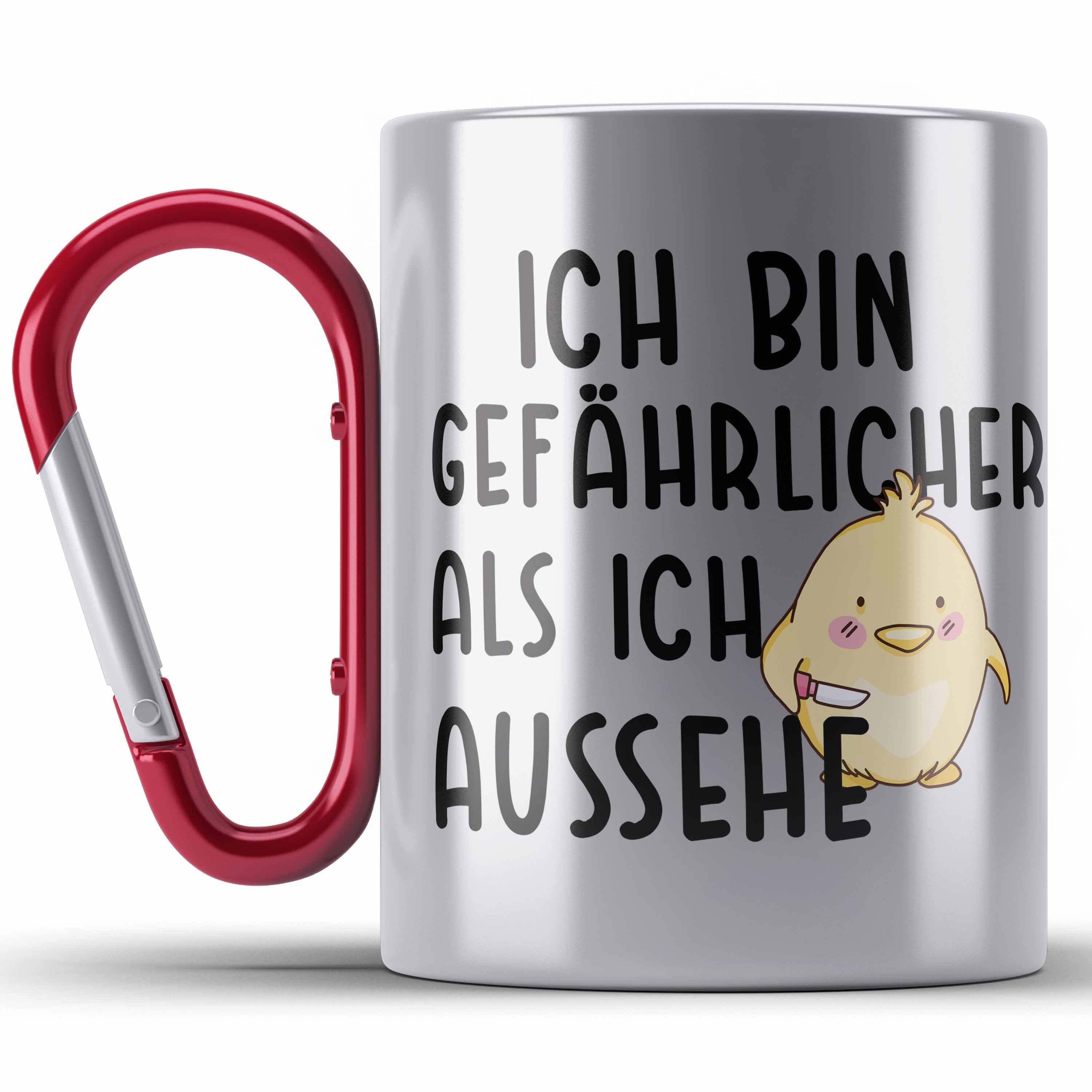 Trendation Thermotasse Lustige Edelstahl Tasse Kollege Kollegin Geschenk Lustiger Spruch Edel Rot