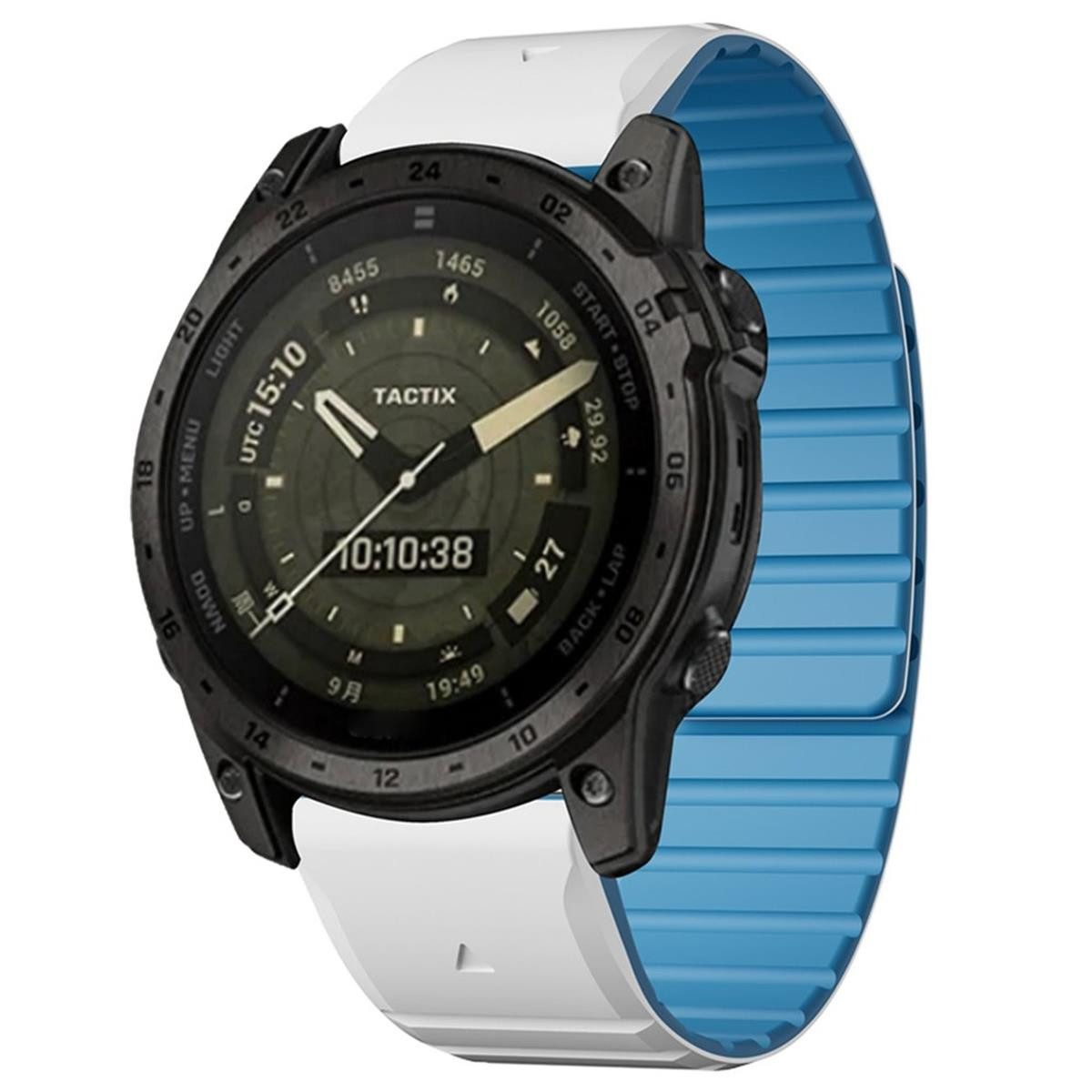 CoverKingz Handyhülle Armband für Garmin Fenix 5 / 5X / 6X / 7X Silikon Strap magnetisch, Wellendesign