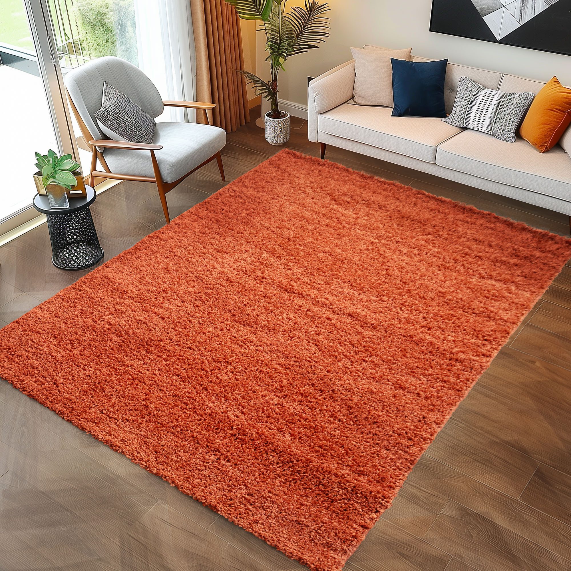 Carpettex Hochflor-Teppich Unicolor - Einfarbig, Läufer, günstig online kaufen