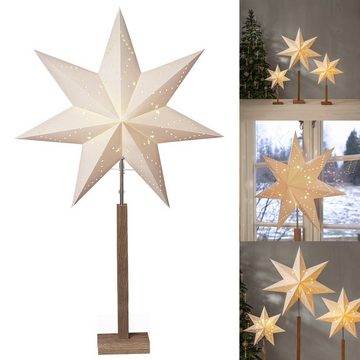 STAR TRADING LED Dekolicht Karo, Star Trading Weihnachtsstern beleuchtet stehend Fensterstern mit Bel