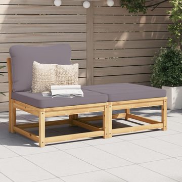 vidaXL Loungesofa 3-tlg. Garten-Lounge-Set mit Kissen Massivholz Akazie, 1 Teile