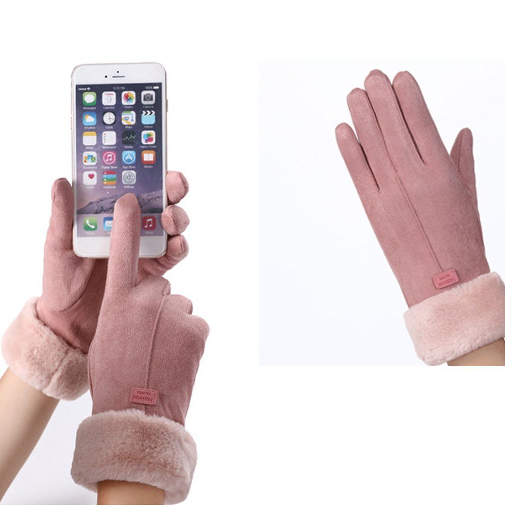 Reiten Blusmart Damen Touchscreen Warm Handschuhe black Winter Verdickung Fleecehandschuhe Handschuhe