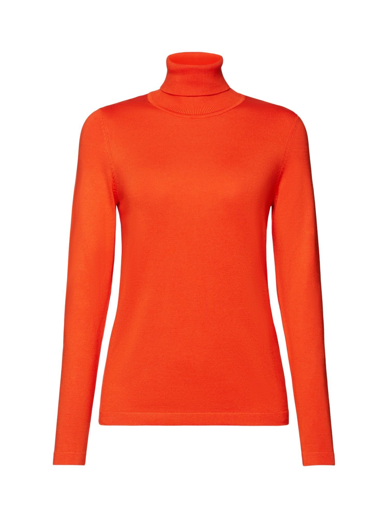 edc by Esprit Rollkragenpullover Langärmeliger Rollkragenpullover BRIGHT ORANGE