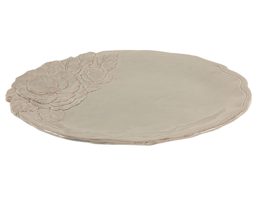 Virginia Casa Speiseteller Romatica, Spülmaschinengeeignet, Braun, Motiv: Blumen