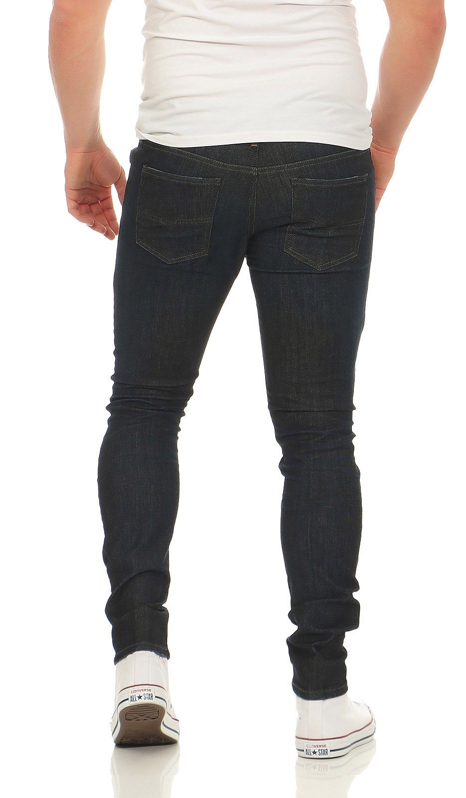 5 Diesel Herren Stretch-Jeans inch Diesel Stretch-Jeans Dezenter Pocket 32 0856V Used-Look, STICKKER Style, Länge: