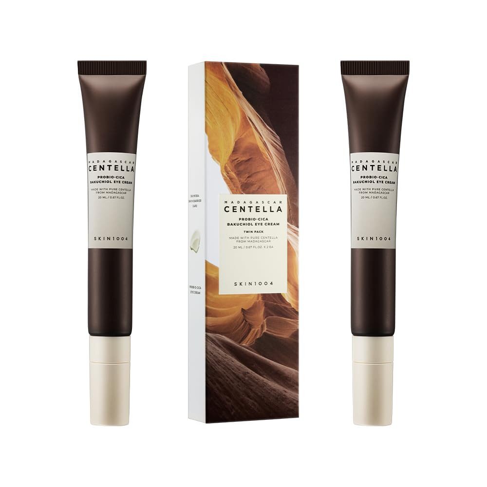 SKIN1004 Augencreme Madagascar Centella Probio-Cica Bakuchiol Eye Cream 20ml, fermentierte Centella Asiatica aus Madagaskar